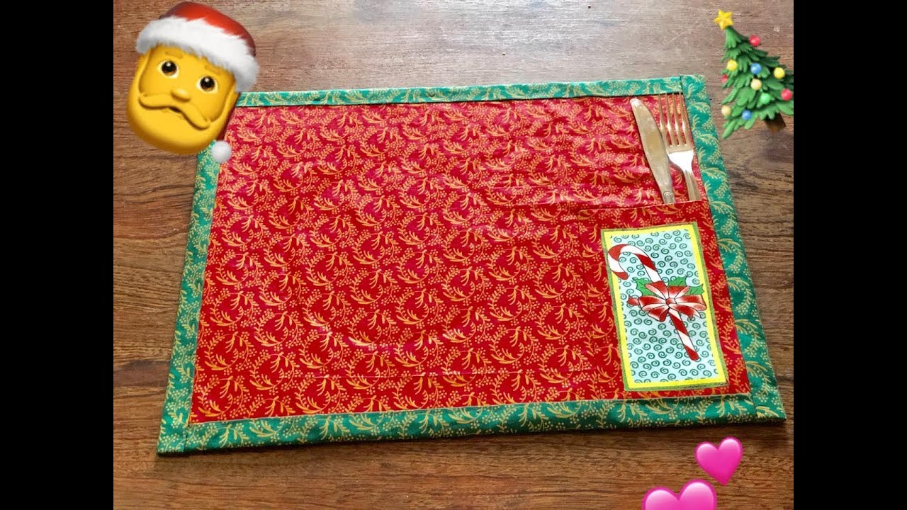 JOGO AMERICANO COM PORTA TALHER  FÁCIL E SEM COSTURAS - PASSO A PASSO