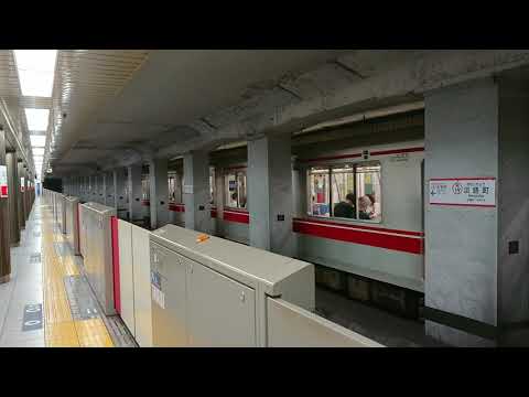 東京メトロ02系 33F(三菱製IGBT-VVVF車) 淡路町駅到着発車