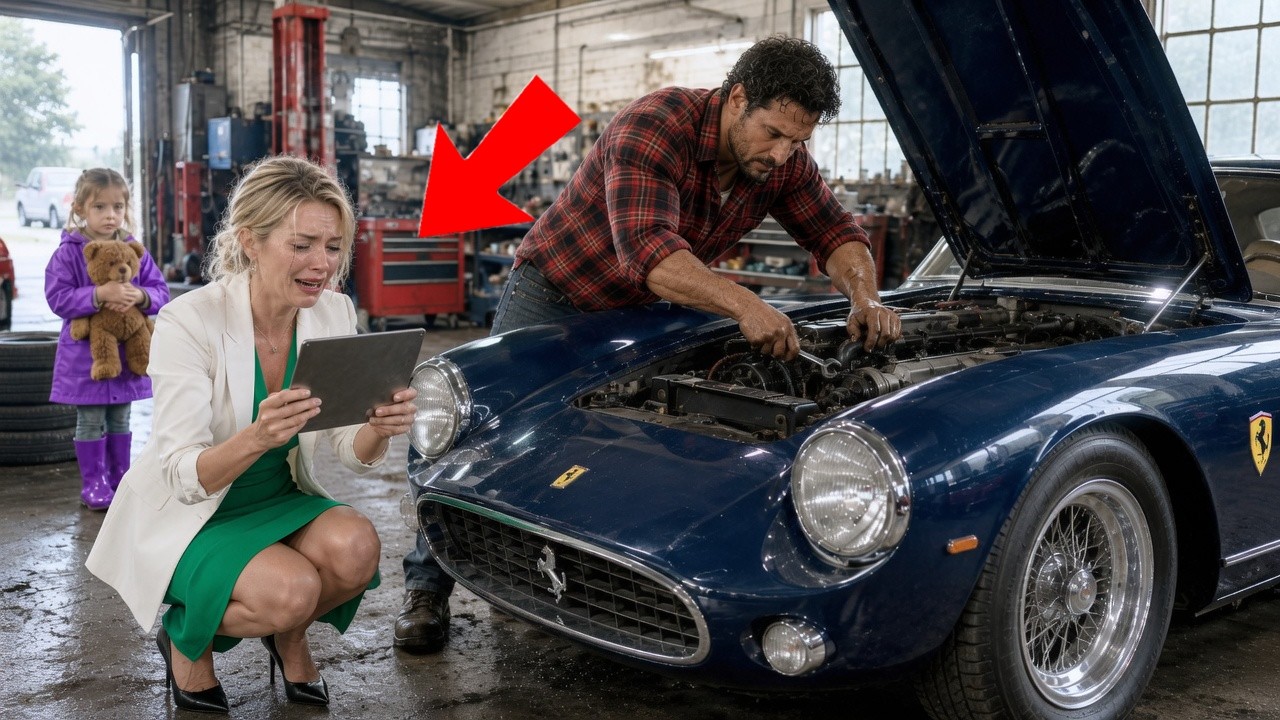 Ich stand im strömenden Regen neben dem Ferrari meines toten Vaters, die Absätze in öliger Brühe versunken, und ein fremder Mechaniker mit einem kranken Kind an der Hand sagte zu mir: „Ich will...