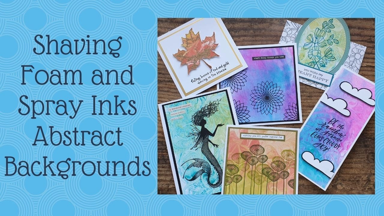 Shaving Foam and Spray Inks Abstract Backgrounds