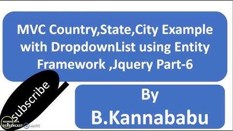 Country,state,City Example in MVC-6