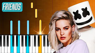 Marshmello  & Anne-Marie - "Friends" Piano Tutorial - Chords - How To Play - Cover