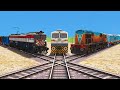 Three Trains Crossing each other at Same Tracks | Risky Forked Crossing – Train Simulator