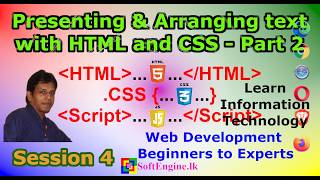Learn HTML, CSS, JavaScript - Session 4 - Presenting & Arranging text with HTML and CSS - Part 2