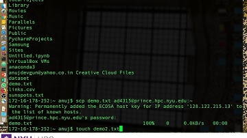 Transferring files to HPC Clusters from a Mac/Linux
