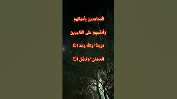 #قران_كريم #قرآن #قران_الكريم #سورة_النساء #سورةالنساء : لَّا يَسْتَوِي الْقَاعِدُونَ