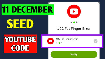 SEED Verify Code | #22 Fat Finger Error | SEED