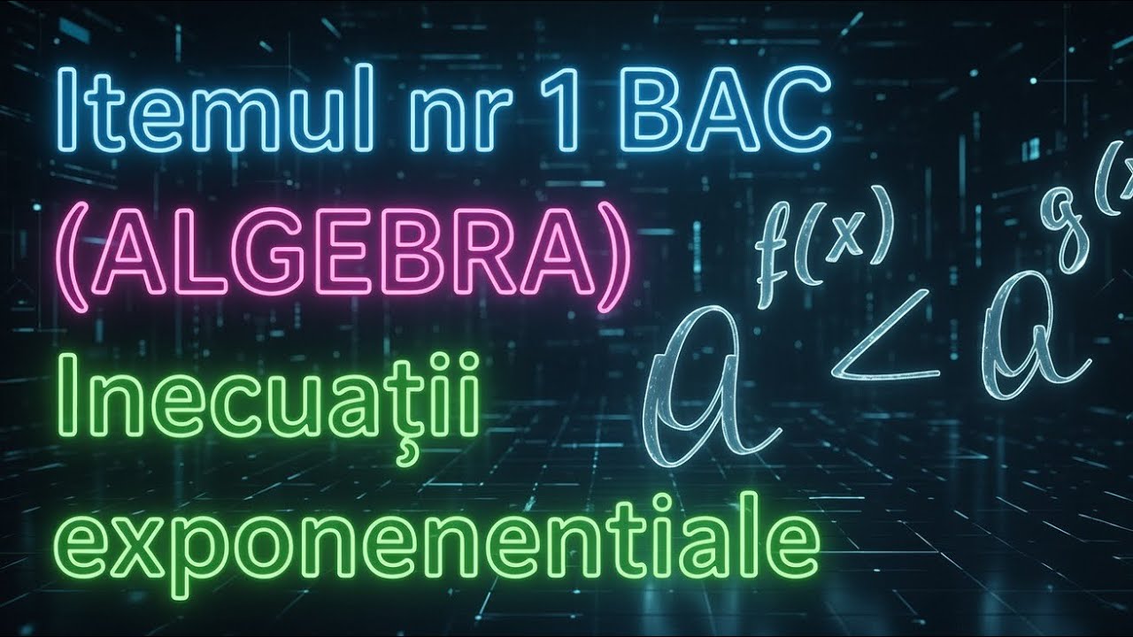 Ecuații exponențiale – Algebră | Itemul 1 BAC Matematică