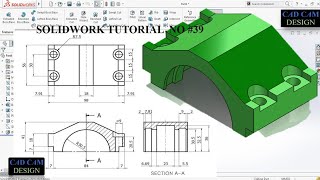 SOLIDWORK TUTORIAL NO #39. #solidworkbeginnersexercise.