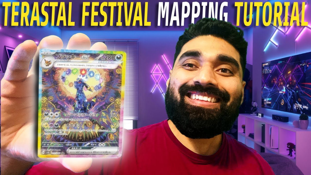 How to MAP Japanese Pokemon TERASTAL FESTIVAL Booster Box for SAR Moonbreon