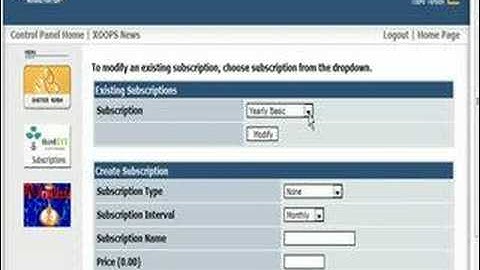 Xoops | How To Setup Subscriptions