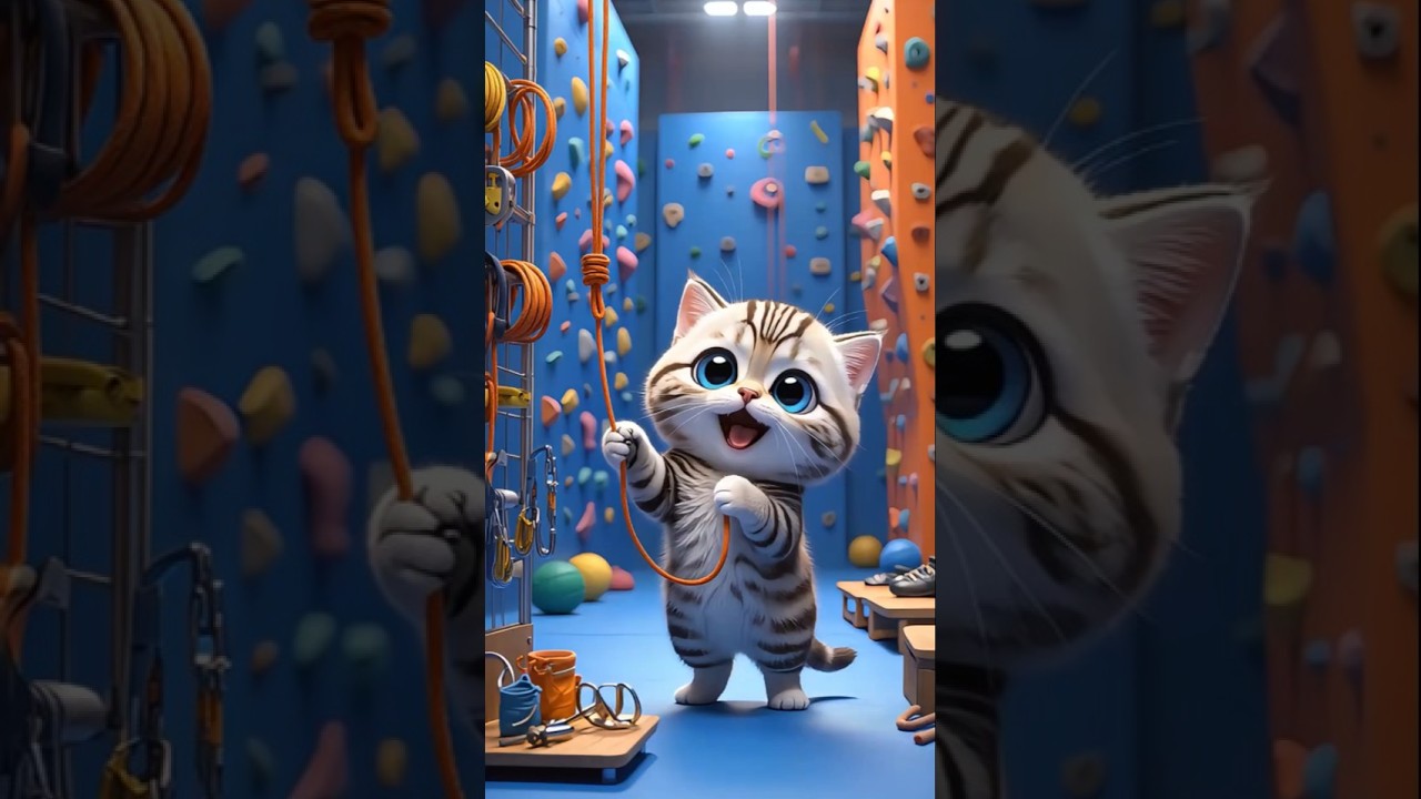 Wall‑Master Whiskers: Cat & His Owner Climb to New Heights — Share Big Smiles🐱🧗‍♂️🌟 