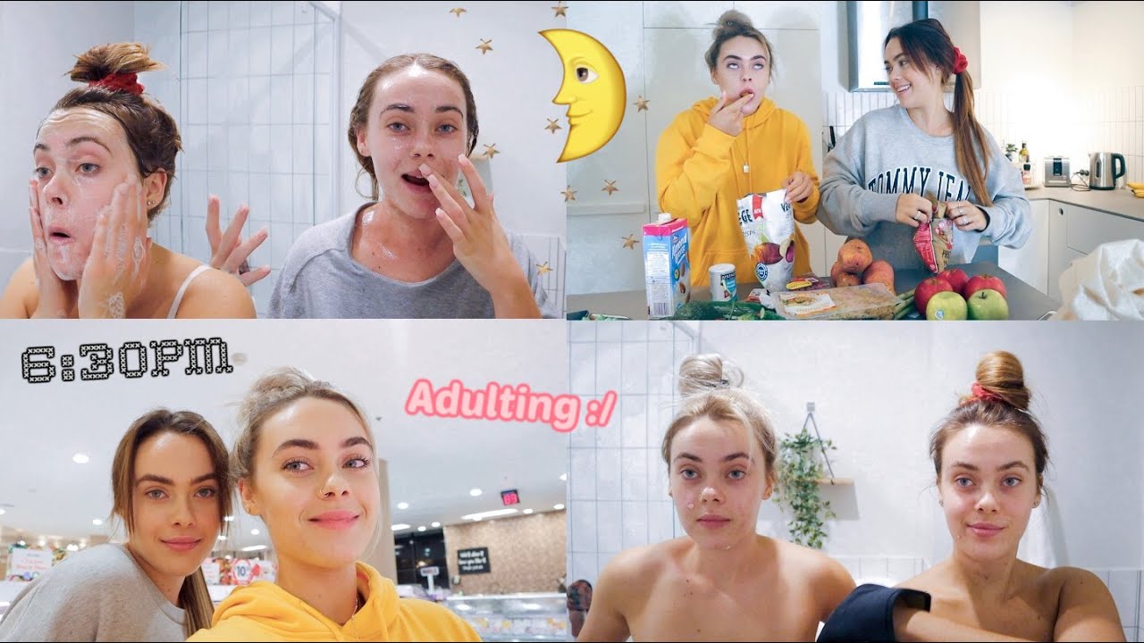 Twins Healthy Night Routine: Get Unready With Us | Mescia Twins