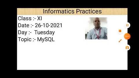 Class XI Informatics Practices 26 10 2021 By Mr  Praveen Singh