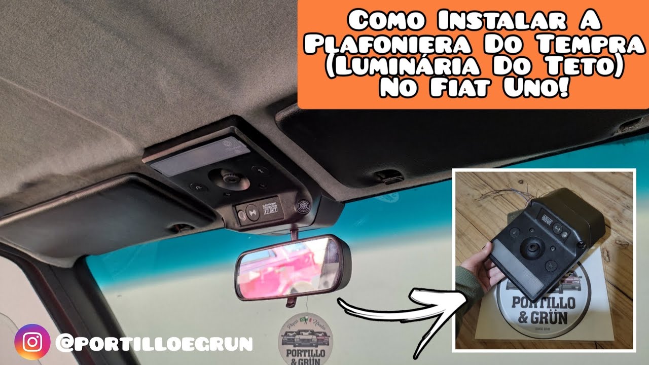 COMO INSTALAR A PLAFONIERA DO TEMPRA NO FIAT UNO!