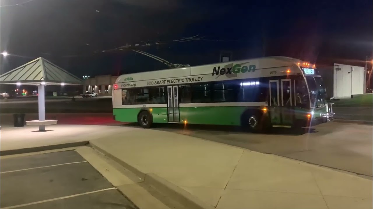 Dayton RTA: NexGen Trolley action at Westown Transit Center, Routes (1, 4, & 8)