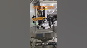 Automatic unpacking & feeding,No residue.#palletizer #depalletizer #unpacking #robot #plastic