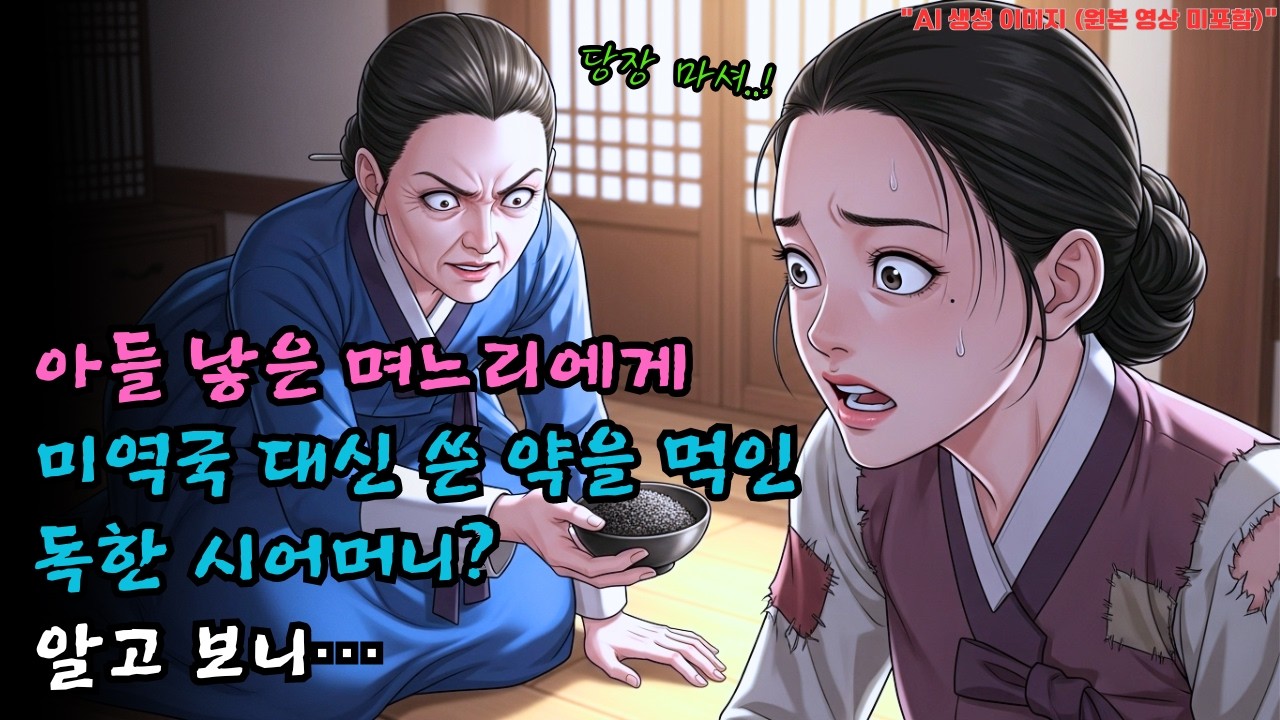 아들 낳은 며느리에게 미역국 대신 쓴 약을 먹인 독한 시어머니? 알고 보니...| 야담 · 설화 | 오디오북