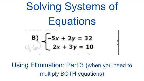 MFM2P- Solving Systems of Equations Optional Video