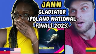 REACTION TO Jann - Gladiator (Live at Poland National final 2023) | FIRST TIME HEARING GLADIATOR