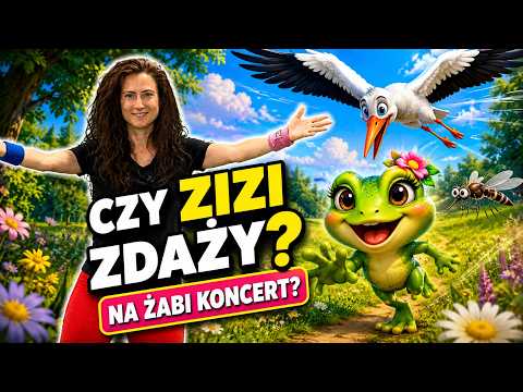 Miniatura filmu: 🐸 Czy Żabce Zizi uda się dotrzeć na Żabi Koncert? | Ćwiczenia dla dzieci
