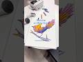 Drawing a bird using oil pastels with VR goggles and the #Sketchar app. #sketchvr #art #artist #ar