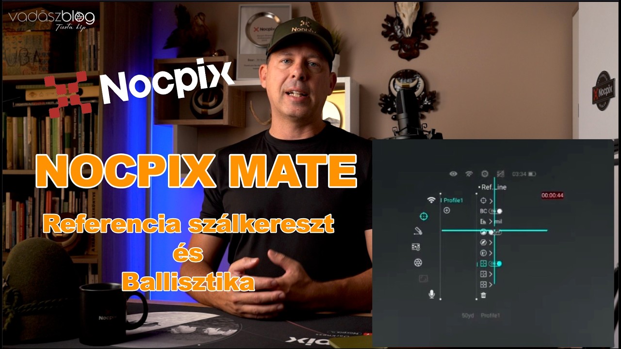 Nocpix MATE előtétek: Referencia szálkereszt (Ref. line) + Ballisztika