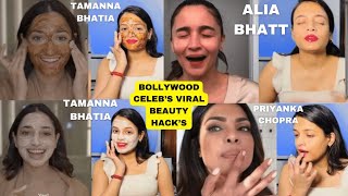 Testing BOLLYWOOD Celebrities VIRAL Beauty Hacks | it smells bad 🤮