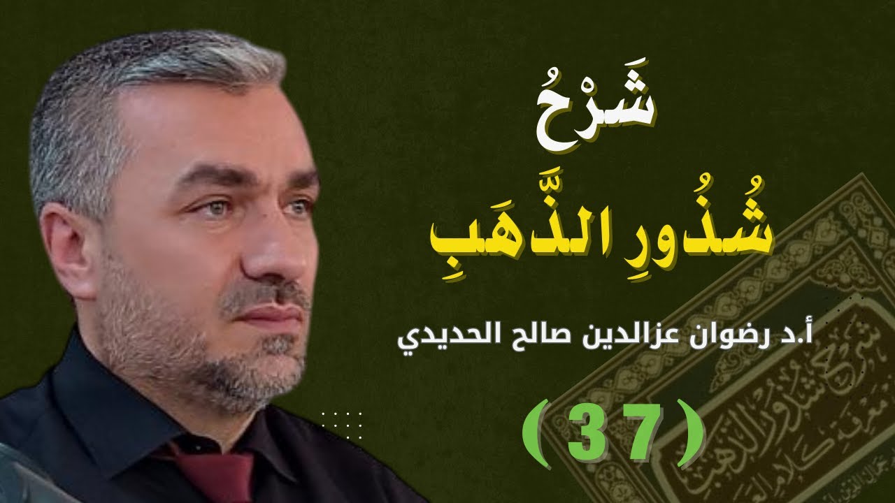 (37) شذور الذهب في معرفة كلام العرب - شرح الاستاذ الدكتور رضوان عزالدين صالح - 2023