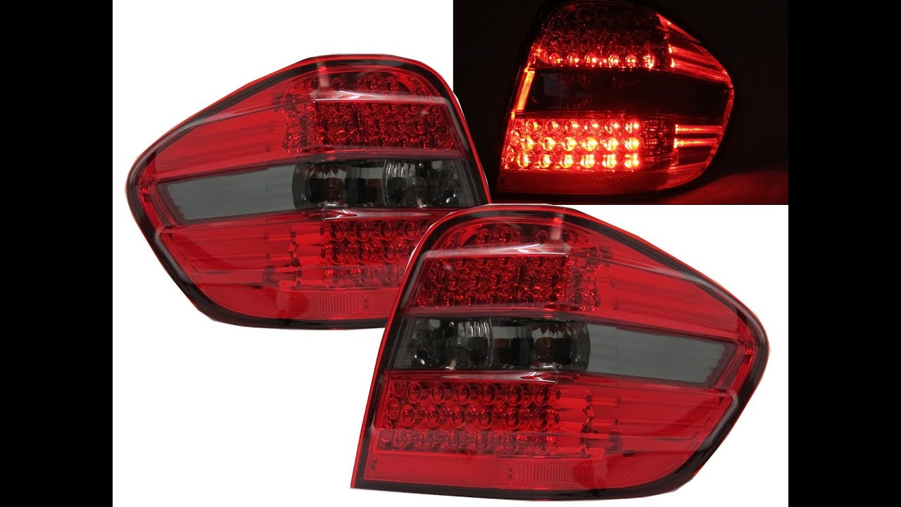 CrazyTheGod W164 2005-2009 PRE-FACELIFT LED Tail Rear Light RED/SMOKE ...