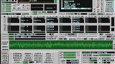Atari Falcon 030 - Digital Home Studio 1.07 playing a little song (CT60 / MyAES / Teradesk)