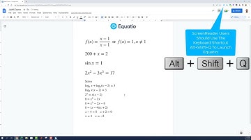 Using JAWS Screenreading Software With Equatio