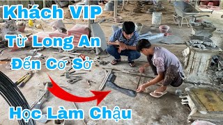 KHÁCH VIP Từ Long An Đến Cơ Sở Mua Khuôn Học Quay Chậu