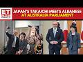 Japan’s Sanae Takaichi Arrives at Australia Parliament House, Welcomed by PM Anthony Albanese