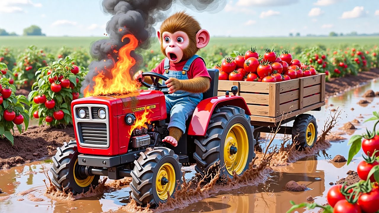 Monkey BoBo’s Tractor Goes Wild in a Shocking Moment 🤯🔥- BoBo Monkey Life
