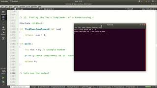 12  Finding the Two's Complement of a Number:using c screenshot 2