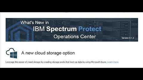 IBM Spectrum Protect 8.1.2 Azure Cloud Container storage pool - Demo