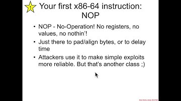 Your First Assembly Instruction: No-Operation (NOP) - Architecture 1001: x86-64 Assembly