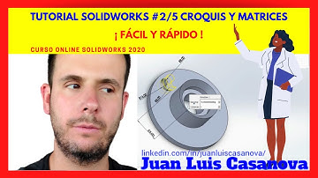 🚀 CURSO TUTORIAL FACIL SOLIDWORKS 2020 #2/5 Aprende Sketch y Matriz Circular de Operaciones