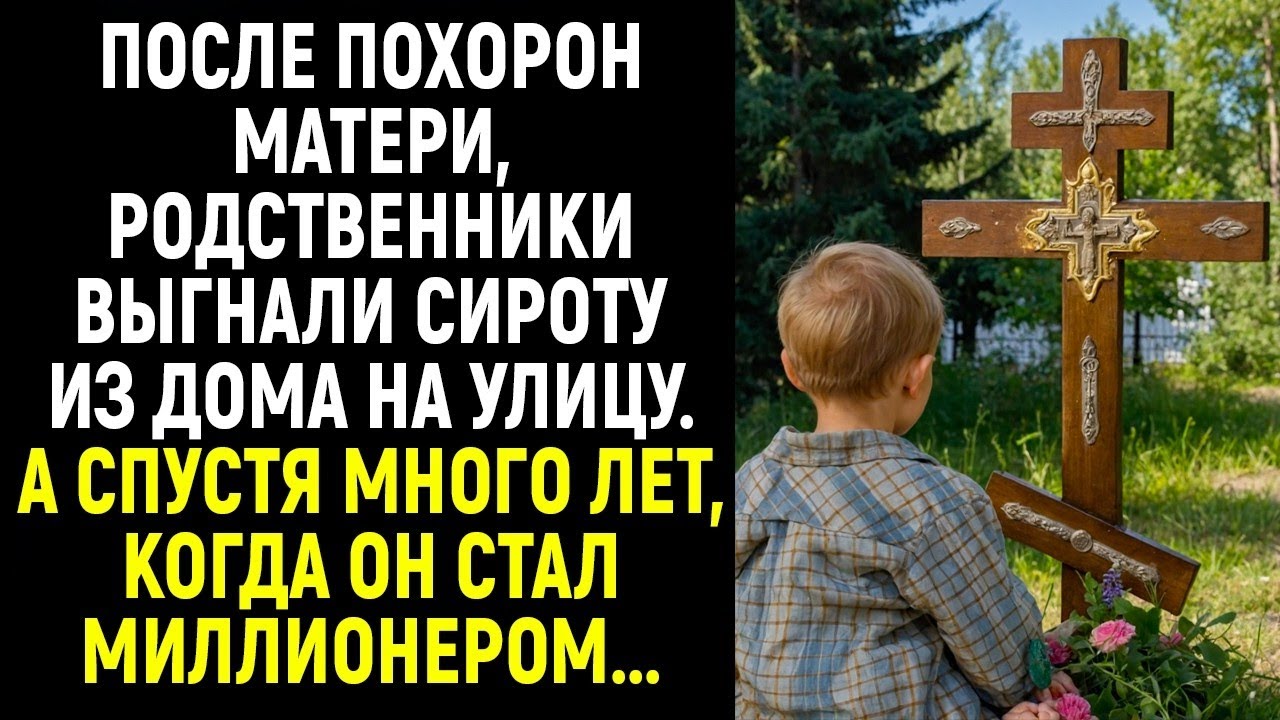 После похорон матери, родственники выгнали сироту из дома на улицу  А спустя много лет