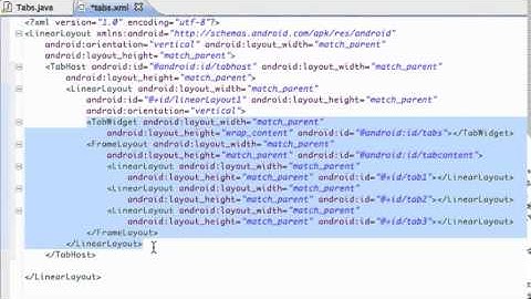 Android Application Development Tutorial   084   Tabs setup with TabHost