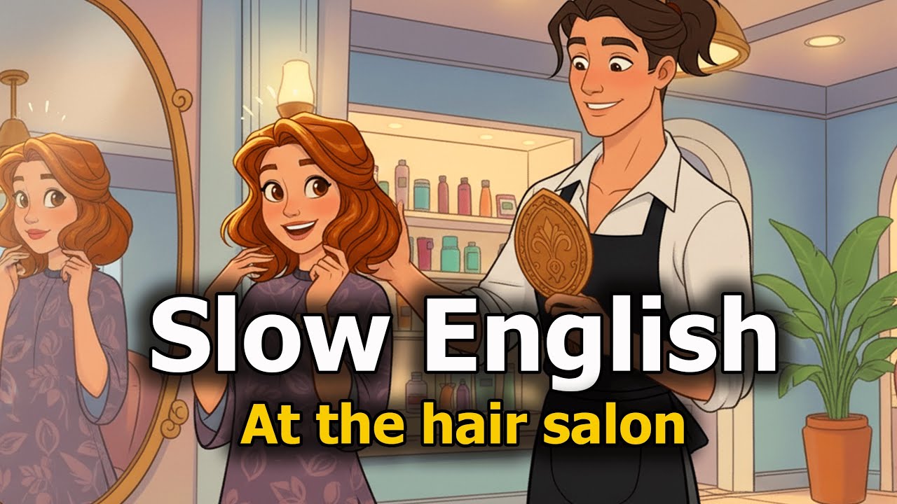 Real-Life English Listening Practice | At the Hair Salon (Slow English)