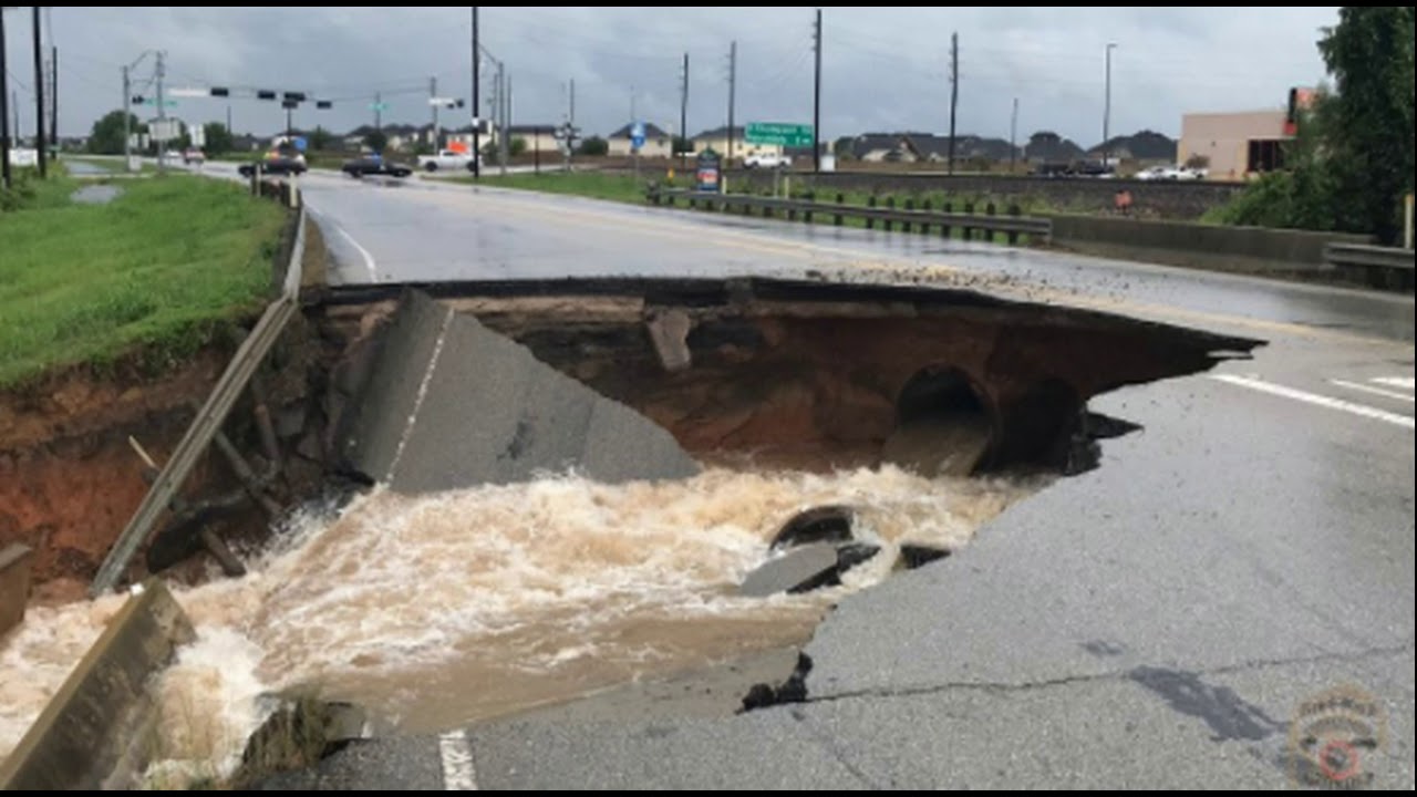 Massive Sinkhole Opens Up On Road In Texas YouTube