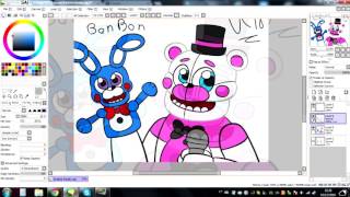 Fnaf Speed Art - Funtime Freddy - Cheatsykoopa98