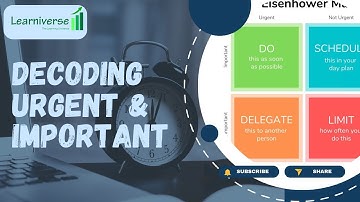 Decoding Urgent and Important: The Eisenhower Matrix Unveiled - Part II | Personal Development