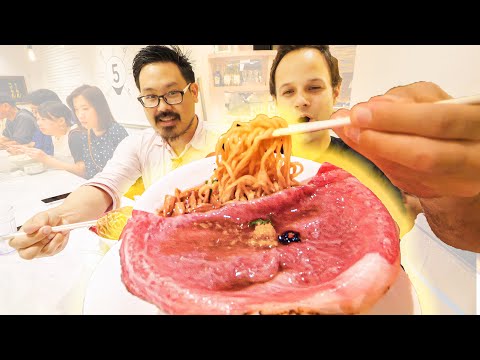 LEVEL 9999 Ramen Tour of Tokyo, Japan - ULTIMATE WAGYU Beef Ramen + FOIE GRAS Ramen -  Japanese Food