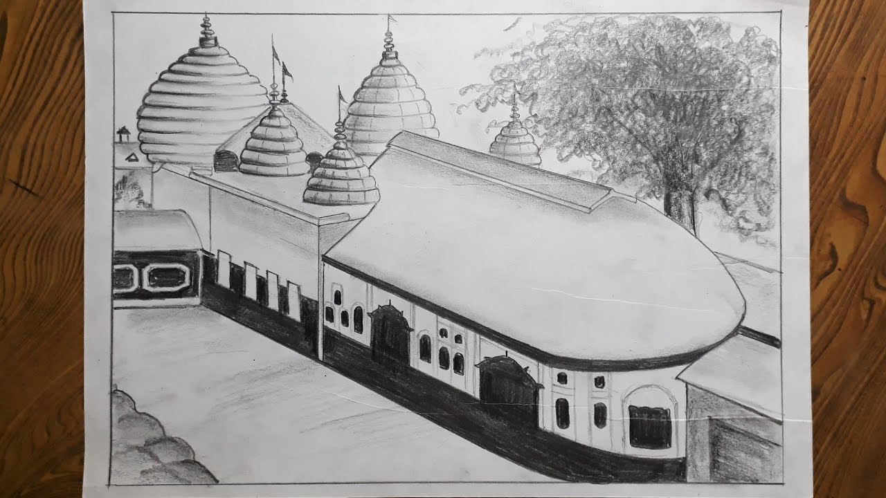 Kamakhya temple Gauhati Assam  Indian paintings Painting Watercolor