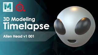 Alien Head v1 001 3D Modeling Timelapse