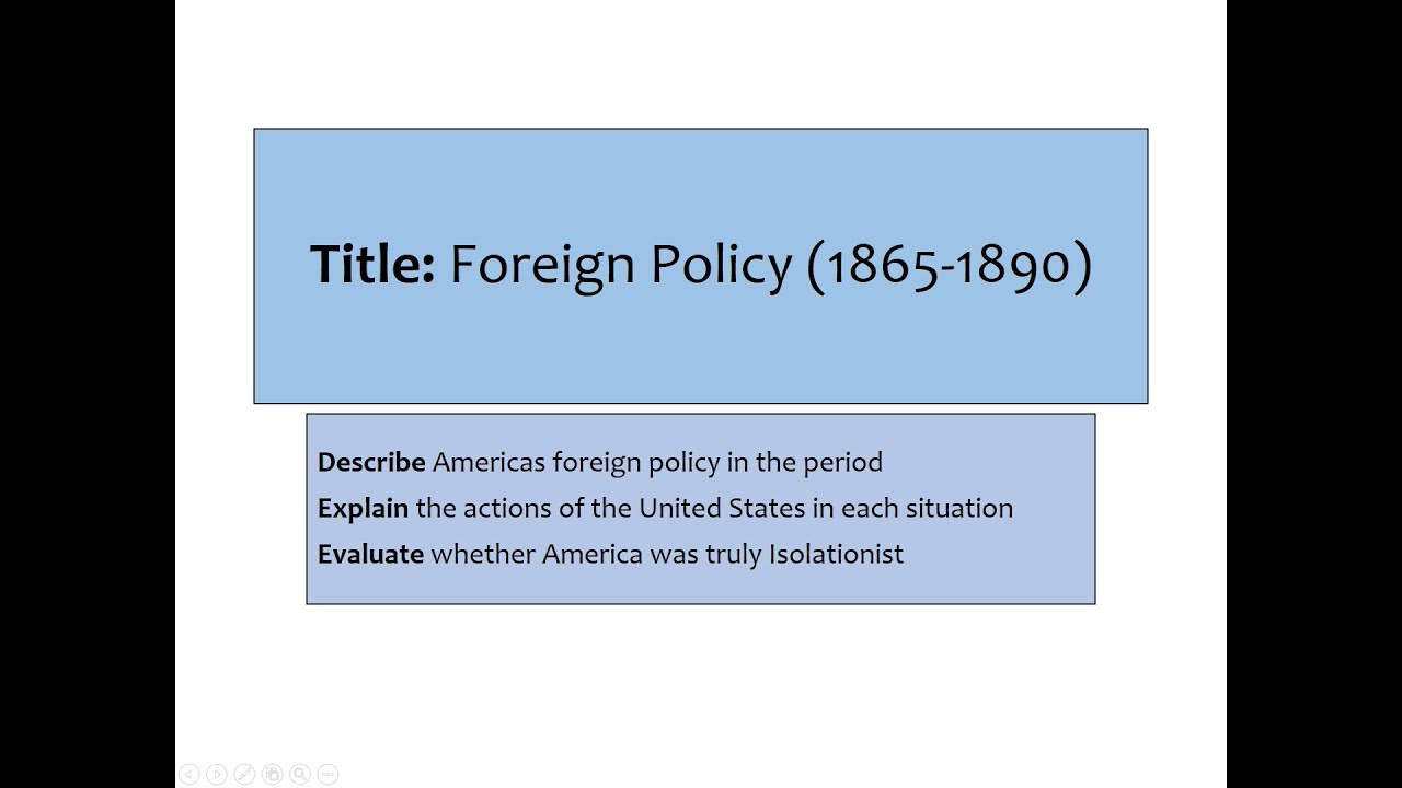 Foreign Policy 1865-1890: AQA History 