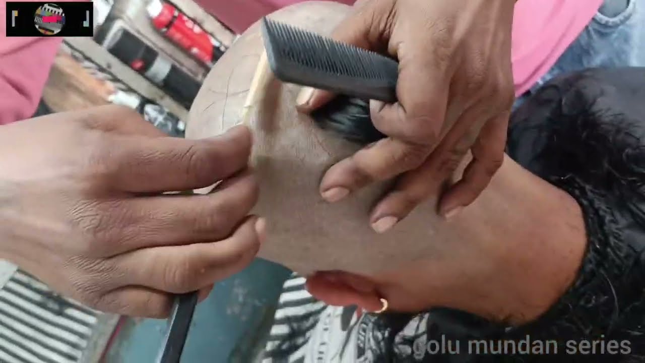 headshav best tarika || Dada Ji ke swargvas hone per mundan karvaya || #mundan #sikha #viralshorts